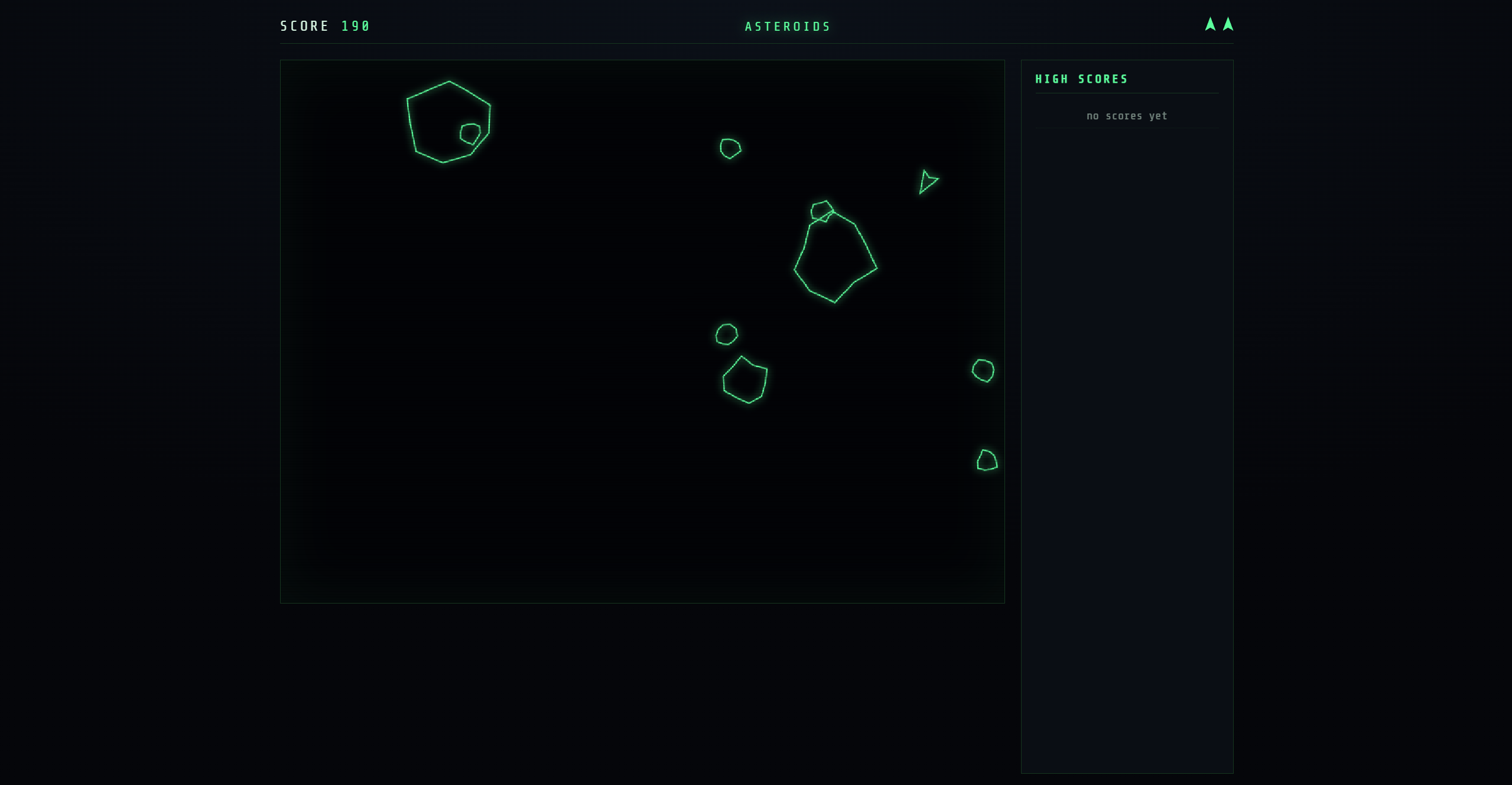 Asteroids screenshot